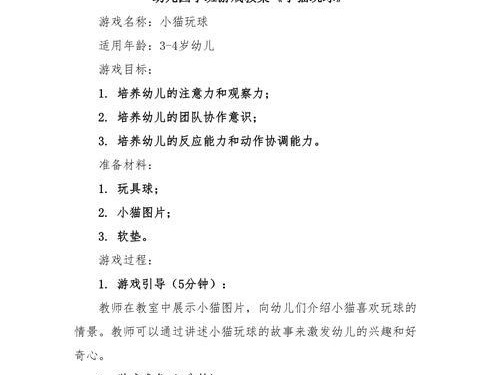 《以小猫很可爱游戏攻略教案》（用心指引，悦享游戏乐趣）